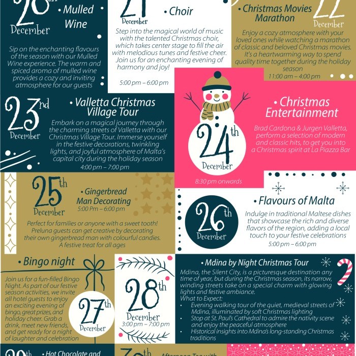 Festive season activities 2024