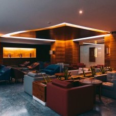 Cozy seating are at The Preluna Hotel