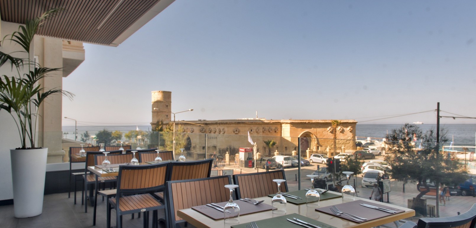 The sea views at Triton restaurant